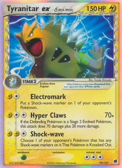 Tyranitar ex δ, Dragon Frontiers, no. 99