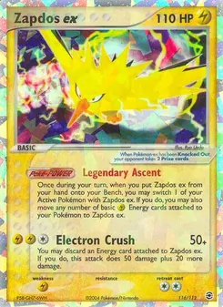 Zapdos ex, FireRed & LeafGreen, no. 116