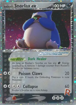 Rocket's Snorlax ex, Team Rocket Returns, n° 104