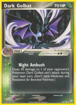 Dark Golbat, Team Rocket Returns, n° 34