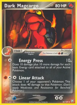 Dark Magcargo, Team Rocket Returns, n° 38