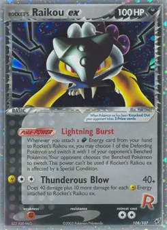 Rocket's Raikou ex, Deoxys, no. 108