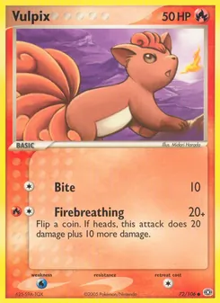 Vulpix, Emerald, no. 72
