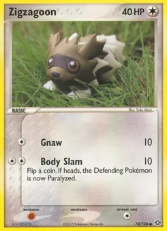Zigzagoon, Emerald, no. 74