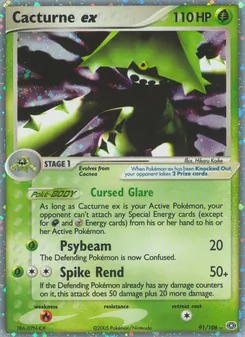 Cacturne ex, Emerald, no. 91