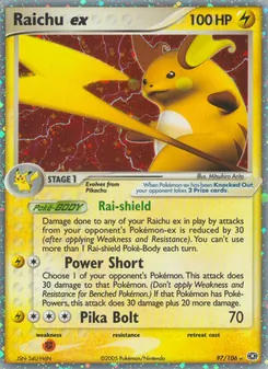 Raichu ex, Emerald, no. 97