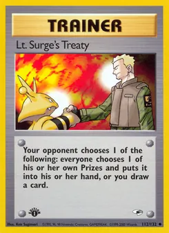 Lt. Surge's Treaty, Gym Heroes, n° 112