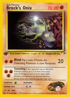 Brock's Onix, Gym Heroes, n° 21