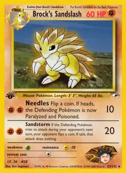 Brock's Sandslash, Gym Heroes, n° 23