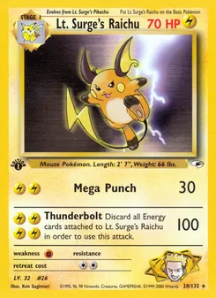 Lt. Surge's Raichu, Gym Heroes, n° 28