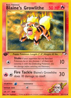 Blaine's Growlithe, Gym Heroes, n° 35