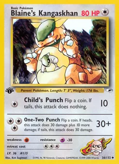 Blaine's Kangaskhan, Gym Heroes, n° 36