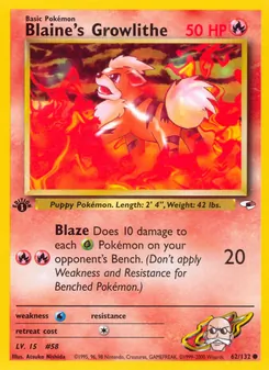 Blaine's Growlithe, Gym Heroes, n° 62