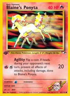 Blaine's Ponyta, Gym Heroes, n° 63