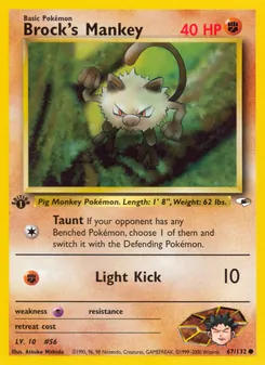 Brock's Mankey, Gym Heroes, n° 67