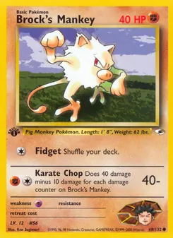 Brock's Mankey, Gym Heroes, n° 68