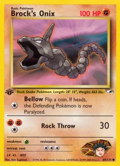 Brock's Onix, Gym Heroes, n° 69