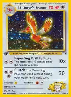 Lt. Surge's Fearow, Gym Heroes, n° 7