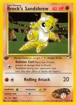 Brock's Sandshrew, Gym Heroes, n° 71