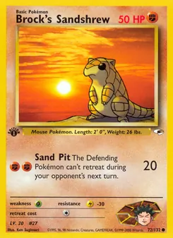 Brock's Sandshrew, Gym Heroes, n° 72