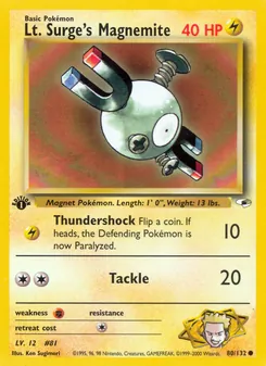 Lt. Surge's Magnemite, Gym Heroes, n° 80