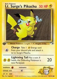 Lt. Surge's Pikachu, Gym Heroes, n° 81