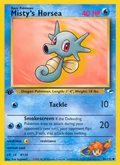 Misty's Horsea, Gym Heroes, n° 86
