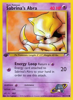 Sabrina's Abra, Gym Heroes, n° 91
