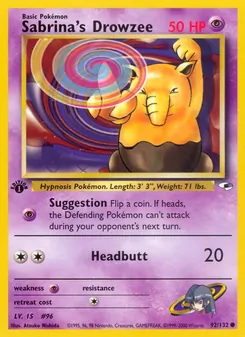 Sabrina's Drowzee, Gym Heroes, n° 92