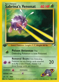 Sabrina's Venonat, Gym Heroes, n° 96