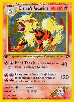 Blaine's Arcanine, Gym Challenge, n° 1