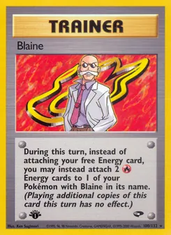 Blaine, Gym Challenge, n° 100