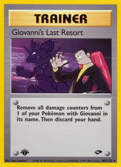 Giovanni's Last Resort, Gym Challenge, n° 105