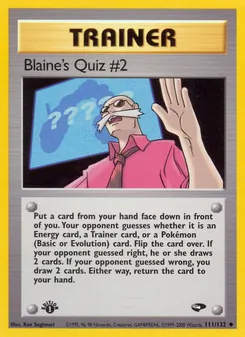 Blaine's Quiz #2, Gym Challenge, n° 111