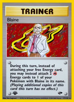 Blaine, Gym Challenge, n° 17