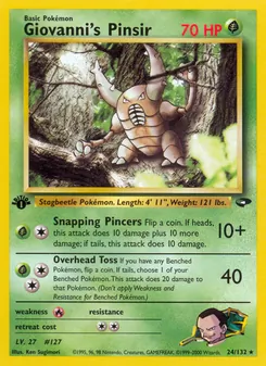 Giovanni's Pinsir, Gym Challenge, n° 24