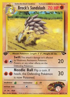 Brock's Sandslash, Gym Challenge, n° 36