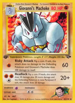 Giovanni's Machoke, Gym Challenge, n° 42