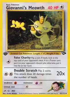 Giovanni's Meowth, Gym Challenge, n° 43