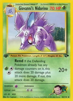 Giovanni's Nidorino, Gym Challenge, n° 45