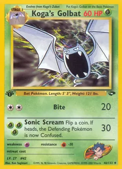 Koga's Golbat, Gym Challenge, n° 46