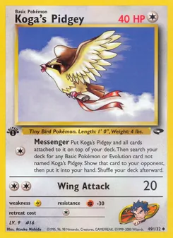 Koga's Pidgey, Gym Challenge, n° 49