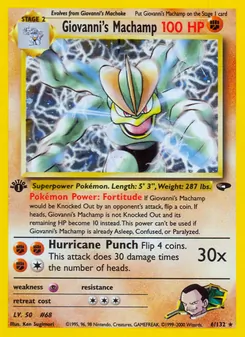 Giovanni's Machamp, Gym Challenge, n° 6