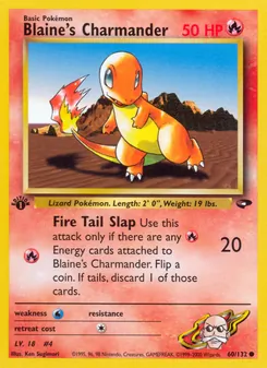 Blaine's Charmander, Gym Challenge, n° 60