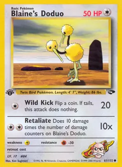 Blaine's Doduo, Gym Challenge, n° 61