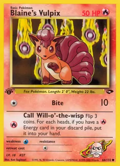 Blaine's Vulpix, Gym Challenge, n° 66