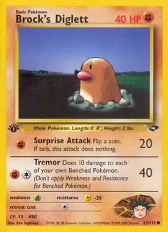 Brock's Diglett, Gym Challenge, n° 67