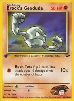 Brock's Geodude, Gym Challenge, n° 68