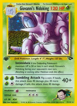 Giovanni's Nidoking, Gym Challenge, n° 7