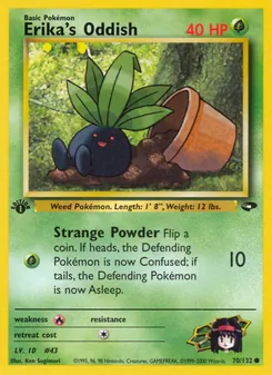 Erika's Oddish, Gym Challenge, n° 70